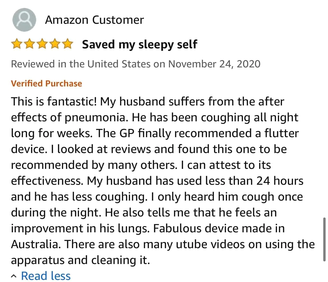 Amazon Customer saved my sleepy self